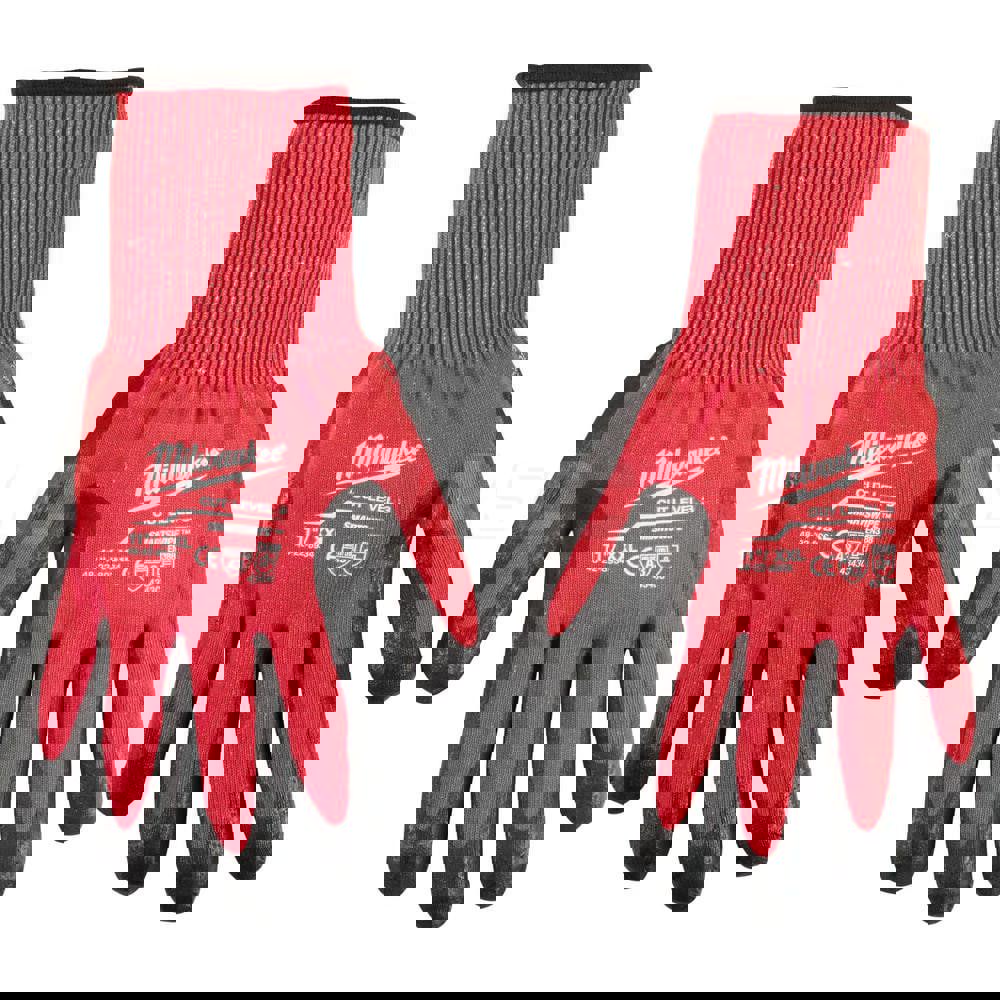 Cut, Puncture & Abrasive-Resistant Gloves: Size 2XL, ANSI Cut A3, ANSI Puncture 0, Nitrile, Nylon